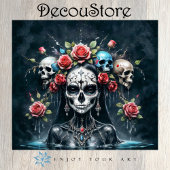 Santa Muerte Rising Decoupage Tissuepapier