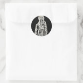 Santa Muerte Ronde Sticker (Tas)