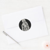 Santa Muerte Ronde Sticker (Envelop)
