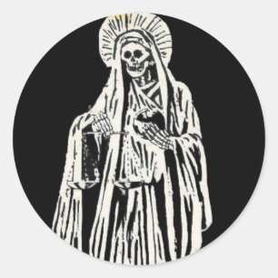 Santa Muerte Ronde Sticker
