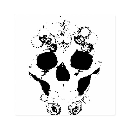 Santa Muerte Rubberstempel (Afrduk)