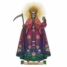 Santa Muerte Saint Holy Death Colorful 2D Statue