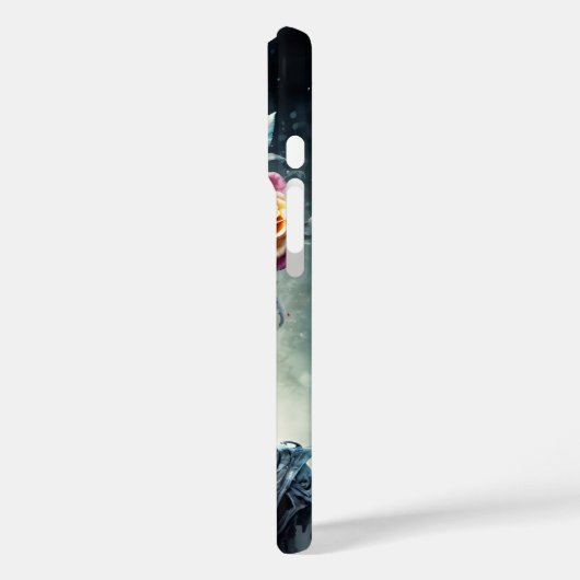 Santa Muerte schedel met kleurrijke bloemen cover (Achterkant / Links)