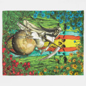 Santa Muerte Tarot - De wereld Fleece Deken (Voorkant (Horizontaal))
