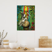 Santa Muerte Tarot - De wereld Poster (Keuken)