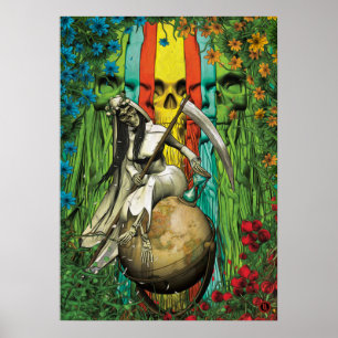 Santa Muerte Tarot - De wereld Poster