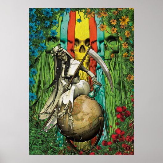 Santa Muerte Tarot - De wereld Poster (Voorkant)