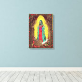 Santa Muerte Tarot - Heilige Dood Canvas Afdruk (Insitu (Houten vloer))