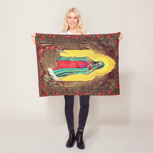 Santa Muerte Tarot - Heilige Dood Fleece Deken (In situ)