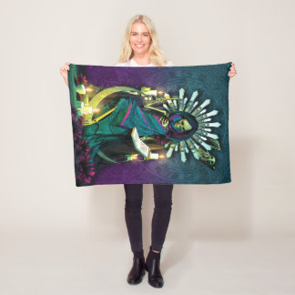 Santa Muerte Tarot - Hoge Priestess Fleece Deken