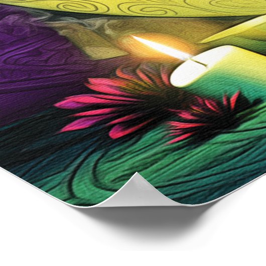 Santa Muerte Tarot - Hoge Priestess Poster (Hoek)