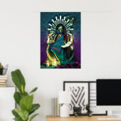 Santa Muerte Tarot - Hoge Priestess Poster (Thuiskantoor)