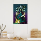 Santa Muerte Tarot - Hoge Priestess Poster (Keuken)