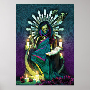 Santa Muerte Tarot - Hoge Priestess Poster