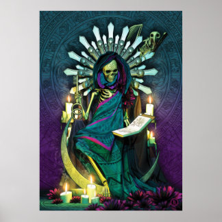 Santa Muerte Tarot - Hoge Priestess Poster