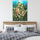 Santa Muerte Tarot - Twee bekertjes Canvas Afdruk (Insitu (Slaapkamer))