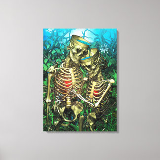 Santa Muerte Tarot - Twee bekertjes Canvas Afdruk