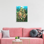 Santa Muerte Tarot - Twee bekertjes Canvas Afdruk (Insitu (Woonkamer))