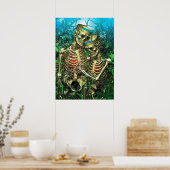 Santa Muerte Tarot - Twee bekertjes Poster (Keuken)