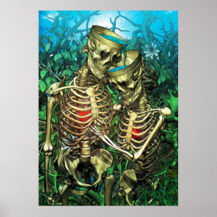 Santa Muerte Tarot - Twee bekertjes Poster