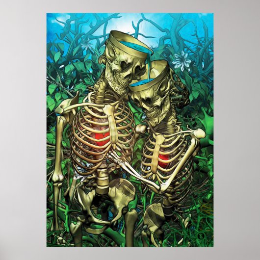 Santa Muerte Tarot - Twee bekertjes Poster (Voorkant)