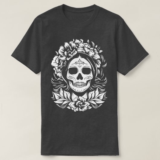 Santa Muerte tattoo ontwerp T-shirt (Design voorkant)
