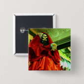 Santa Muerte Vierkante Button 5,1 Cm (Voorkant /achterkant)
