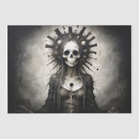 Santa Muerte Whispering Death - Decoupage - Tissuepapier (Voorkant)