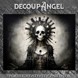 Santa Muerte Whispering Death - Decoupage - Tissuepapier