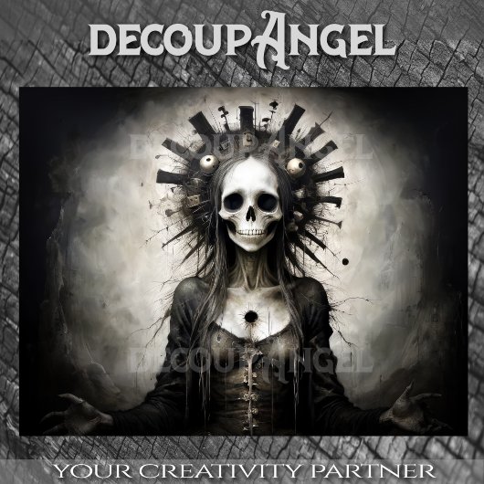 Santa Muerte Whispering Death - Decoupage - Tissuepapier