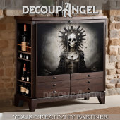 Santa Muerte Whispering Death - Decoupage - Tissuepapier