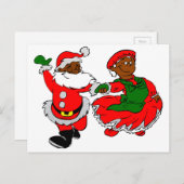 santa mus claus feestdagenkaart (Voorkant / Achterkant)