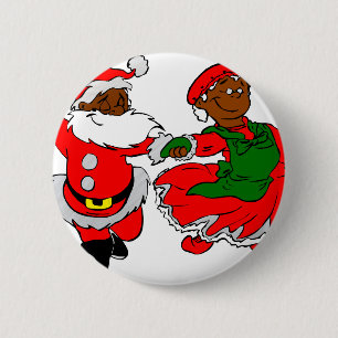 santa mus claus ronde button 5,7 cm
