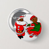 santa mus claus ronde button 5,7 cm (Voorkant /achterkant)