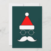 Santa Mustache en bril Feestdagenkaart (Voorkant)