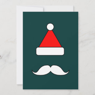 Santa Mustache Feestdagenkaart