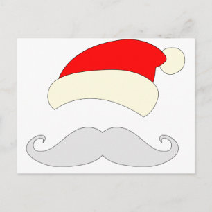 Santa Mustache Feestdagenkaart