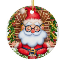 Santa Namaste Yoga Pose Kerstmis