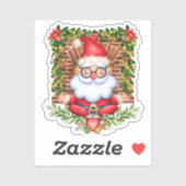 Santa Namaste Yoga Pose Kerstmis Vinyl Sticker (Vel)