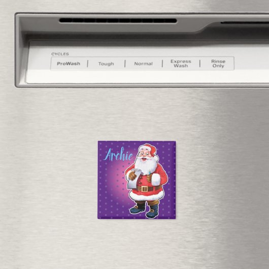 Santa name list fridge magnet (Insitu (Vaatwasser))