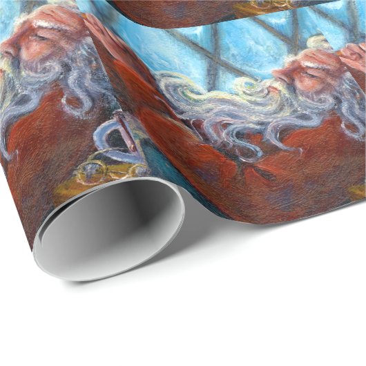 "Santa Napping"-cadeauverpakking Cadeaupapier (Rol Hoek)