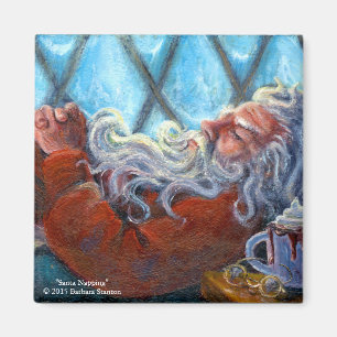 "Santa Napping" Magnet