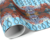 "Santa Napping" Mirrored Gift Wrap Cadeaupapier (Rol Hoek)