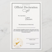 Santa Naughty List Verklaring (Voorkant)