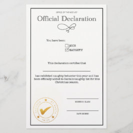 Santa Naughty List Verklaring