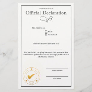 Santa Naughty List Verklaring