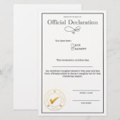 Santa Naughty List Verklaring (Voorkant / Achterkant)