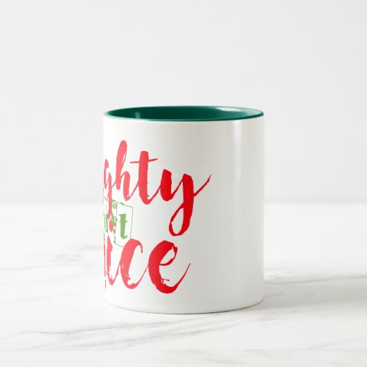 santa naughty maar nice kerstversiering mok (Center)