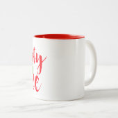 santa naughty maar nice kerstversiering mok (Voorkant rechts)