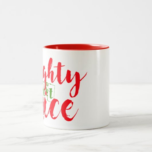 santa naughty maar nice kerstversiering mok (Center)